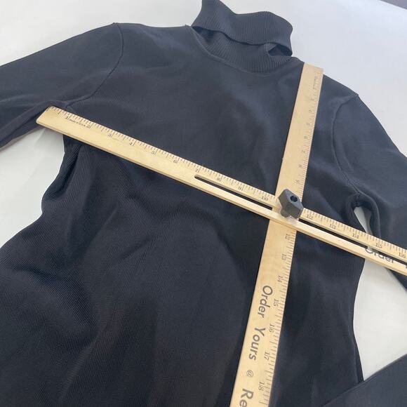 Toccin‎ x RTR Dress Womens Medium Black Knit Sweater Racer Midi Cutout Back - Picture 9 of 13